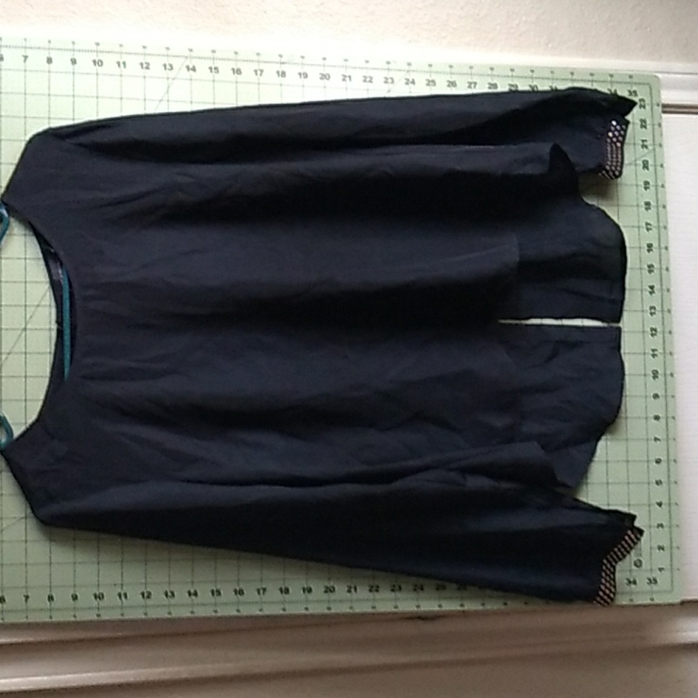 The Limited L long sleeve blouse black